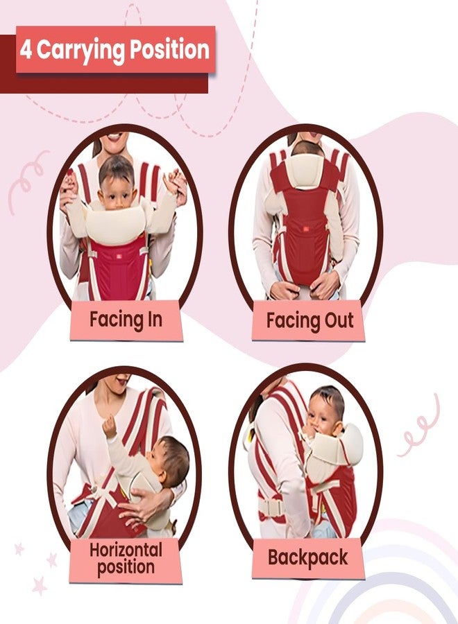 Infantso 4-Way Baby Carrier with 4 Carry Positions, Baby Carrier for 3 to 24 Months, Adjustable Baby Carrying Bag for New-Born to Toddler Carrier, Max Weight Up to 9 Kgs - Image 5
