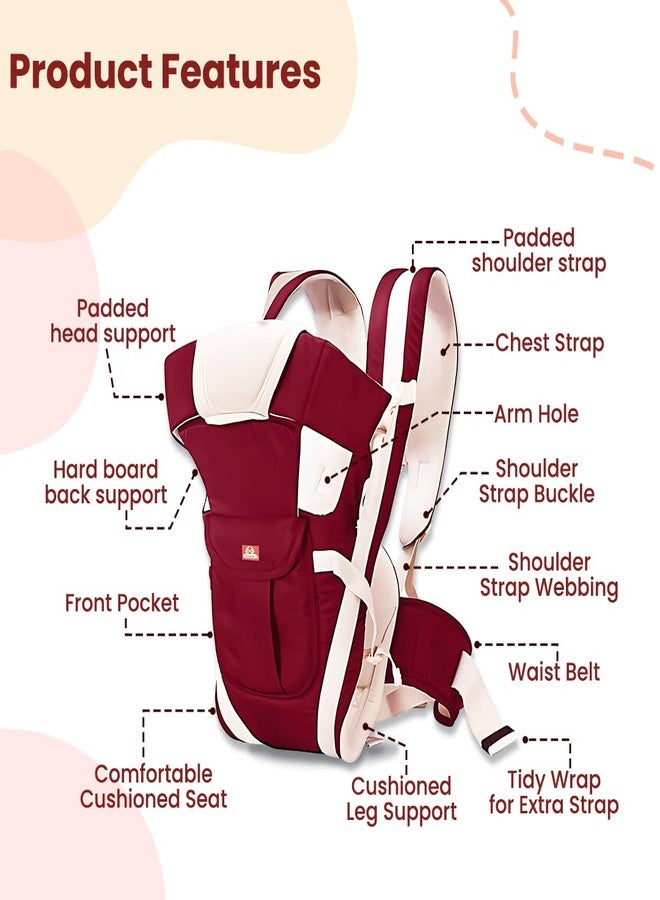 Infantso 4-Way Baby Carrier with 4 Carry Positions, Baby Carrier for 3 to 24 Months, Adjustable Baby Carrying Bag for New-Born to Toddler Carrier, Max Weight Up to 9 Kgs - Image 2