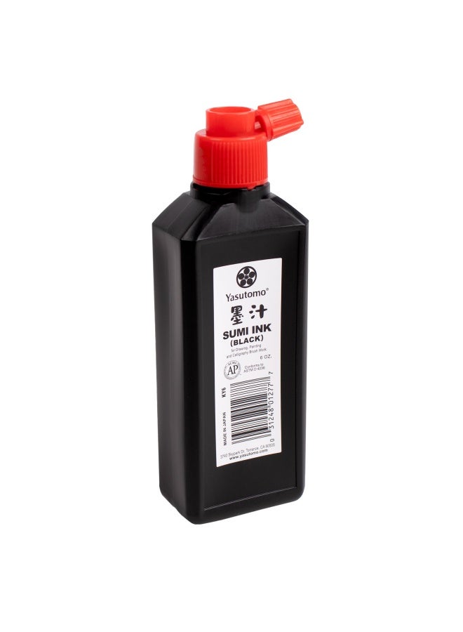 Yasutomo Sumi Ink 6Oz Blk  - Image 1