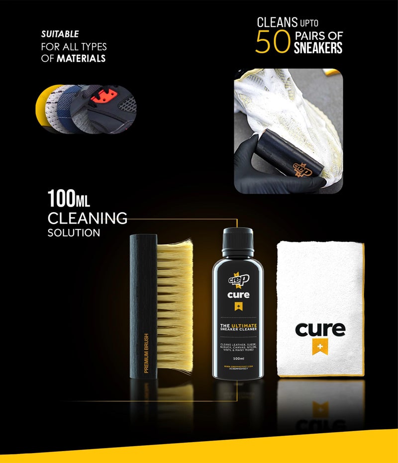 Crep protect Crep Protect Box Pack - Premium Sneaker Cleaning Kit with 6 x Sneaker Wipes, 2 x Crep Protect Pill, Eraser, 100ml Cleaning Solution, Microfibre Cloth & Brush - One Size - Image 2