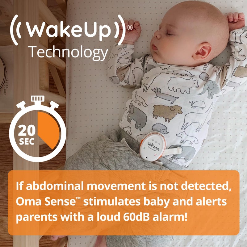 Levana Oma Sense Portable Baby Breathing Movement Monitor with Vibrations and Audible Alerts Designed to Stimulate Baby and Alert Parents - Image 4