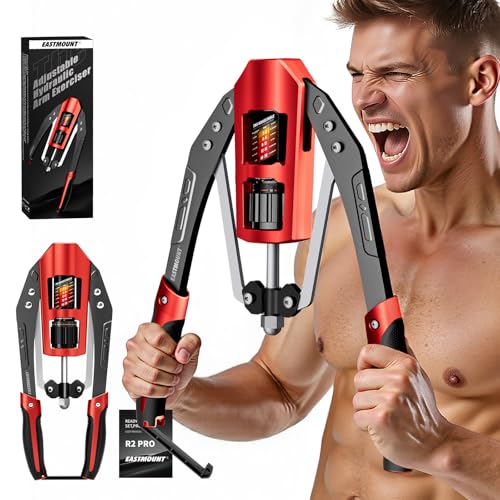 EAST MOUNT Twister Arm Exerciser - Adjustable 22-440lbs Hydraulic Power, Home Chest Expander, Shoulder Muscle Training Fitness Equipment, Arm Enhanced Exercise Strengthener (Black&Red) - Image 1