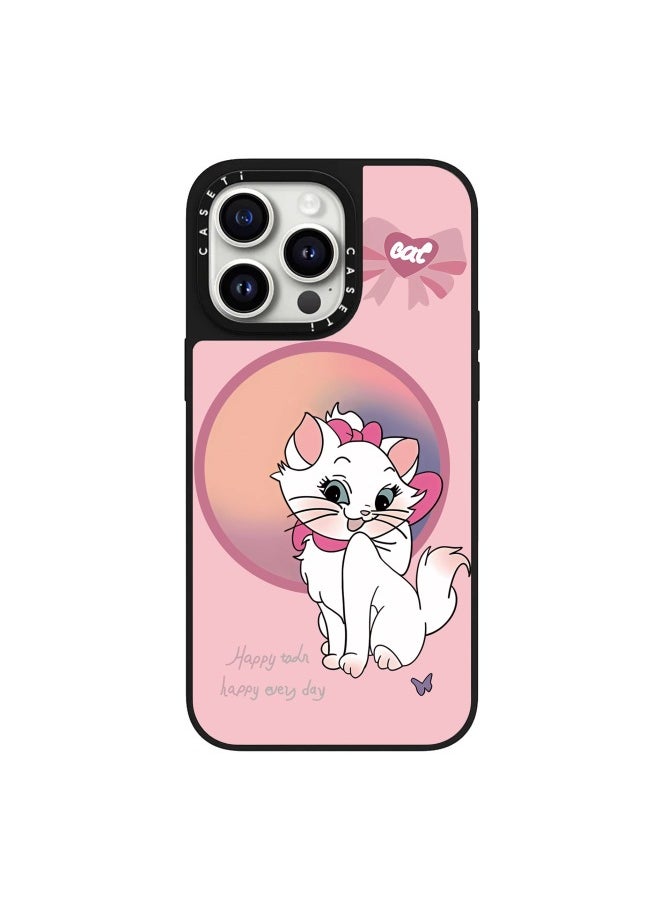Generic - CASE Star Same-style Mary Cat Suitable For Iphone16pro For Iphone 15Pro Max Phone Case 12 Drop-resistant 13-Color:High Quality: Mirror [Mary Cat Coffee House]]-Applicable Model:IP16PLUS - Image 1
