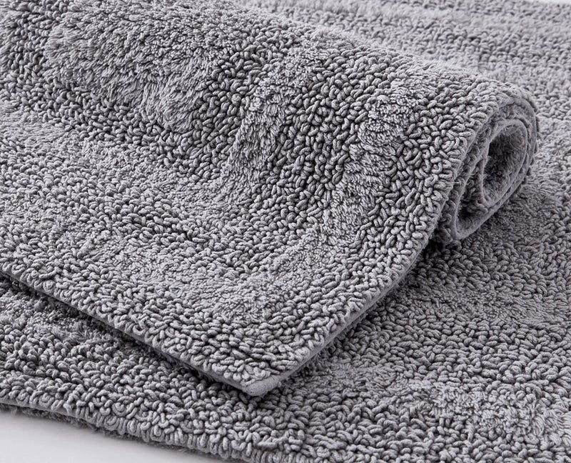 Eddie Bauer - Bathroom Rug, 100% Soft Plush Tufted Cotton Runner Rug, Highly Absorbent, Quick-Dry, and Skid-Resistant Backing (Logan Chrome Grey, 22" x 60") - Image 4