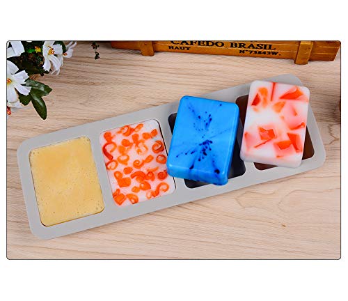 JoyGlobal Silicone 4 Cavity Rectangle Shape Soap Muffin All Purpose Mould - Image 1