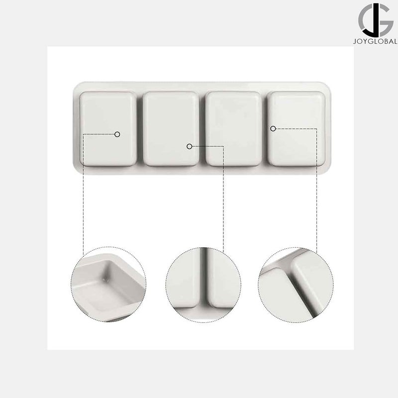 JoyGlobal Silicone 4 Cavity Rectangle Shape Soap Muffin All Purpose Mould - Image 4
