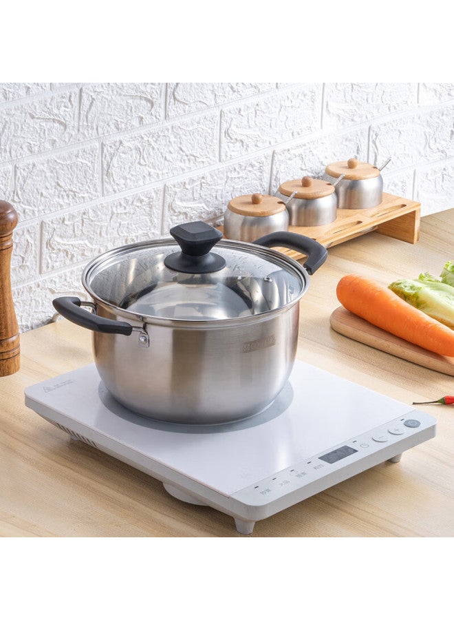 Guofeng National Style Thickened Stainless Steel Soup Pot 24cm, Multi-purpose Pot For Soup, Noodles, Porridge, Compatible With Induction Cooker - Image 1