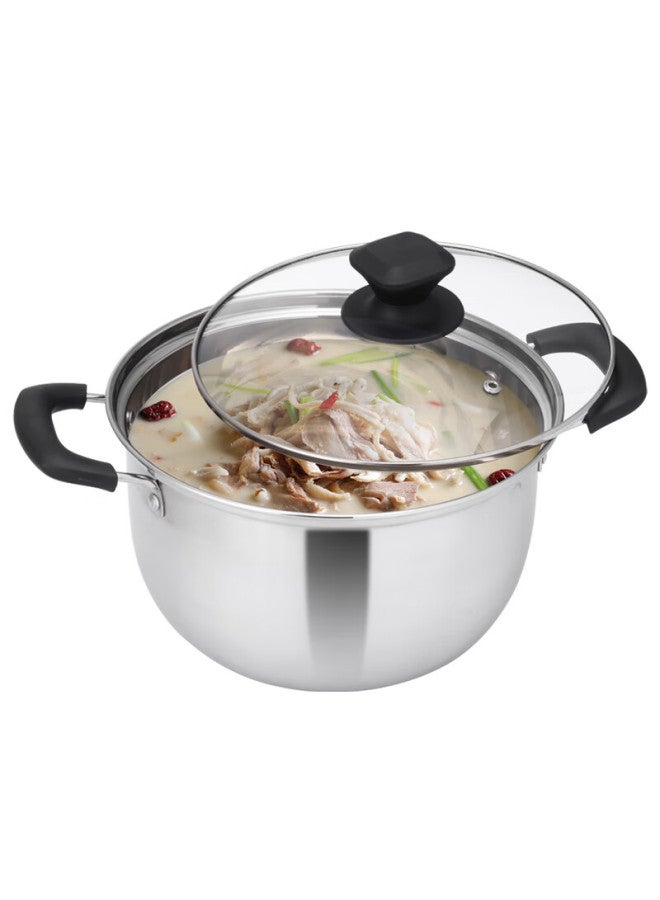 Guofeng National Style Thickened Stainless Steel Soup Pot 24cm, Multi-purpose Pot For Soup, Noodles, Porridge, Compatible With Induction Cooker - Image 2