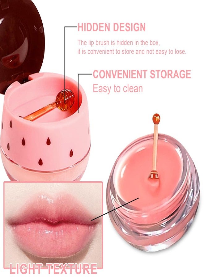 Scarman 6 PCS Bee Lip Balm Honey Pot, Propolis Lip Mask Overnight, Moisturizing Hydrating Lip Sleeping Mask Prevention Dry and Cracked, Reduce Lip Lines (Strawberry&Watermelon&Honey&Cherry&Coconut&Apple Lime) - Image 5