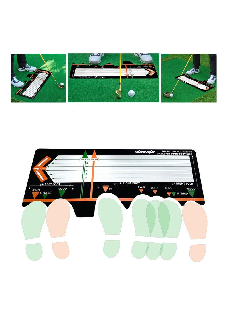 Generic Golf Training Mat for Beginners, Posture Assistance and Entry-Level Stance Corrector Trainer, Adjusts Foot Placement, Strengthens Muscle Memory, with Golf Training Aid and Practice Mats - Image 1