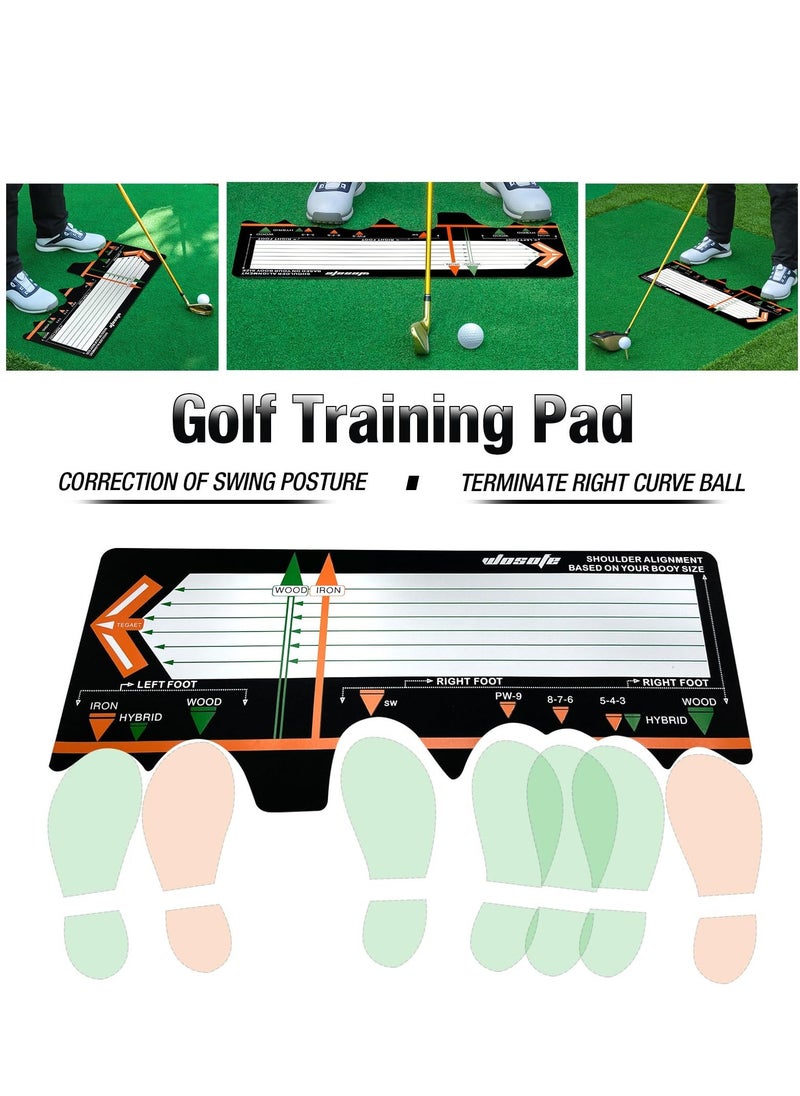 Generic Golf Training Mat for Beginners, Posture Assistance and Entry-Level Stance Corrector Trainer, Adjusts Foot Placement, Strengthens Muscle Memory, with Golf Training Aid and Practice Mats - Image 2