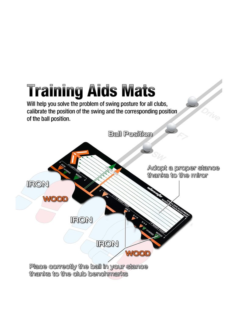 Generic Golf Training Mat for Beginners, Posture Assistance and Entry-Level Stance Corrector Trainer, Adjusts Foot Placement, Strengthens Muscle Memory, with Golf Training Aid and Practice Mats - Image 4