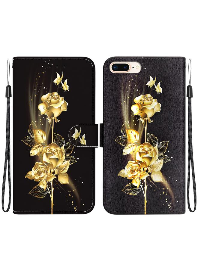 S-TOP Case For iPhone 8 Plus / 7 Plus Crystal Texture Colored Drawing Leather Phone Case - Image 1