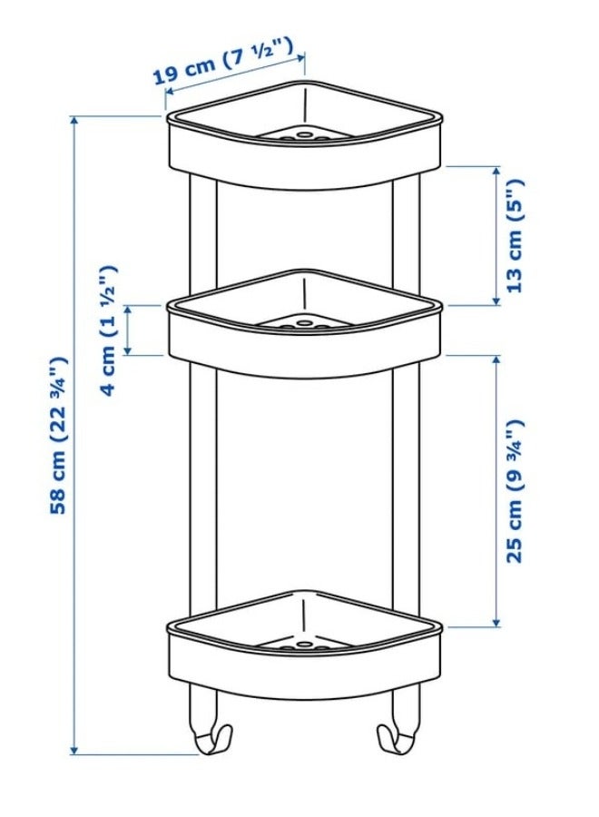 أيكيا وحدة رفوف حائط زاوية, ستينلس ستيل, ‎19x58 سم‏ - Image 5