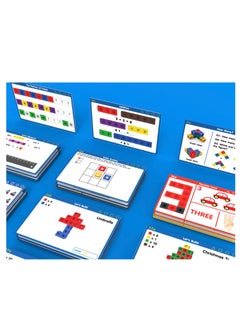 Generic Set of 100pcs education math cubes math manipulatives magic linking block assembly and inserting toys for children early education school classroom supplies  - Image 2