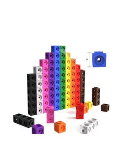 Generic Set of 100pcs education math cubes math manipulatives magic linking block assembly and inserting toys for children early education school classroom supplies  - Image 4