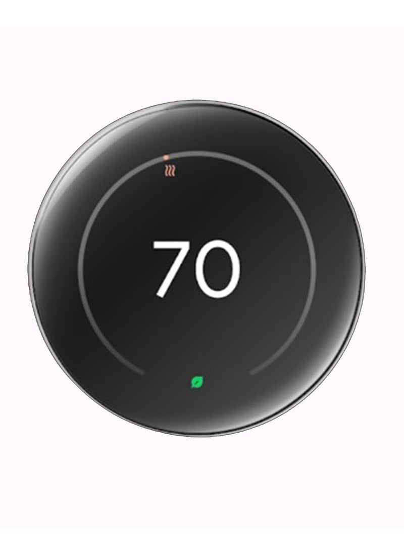 Google Nest Learning 4th Gen Thermostat With 2 Pack Google Nest Temperature Sensor 2nd Gen - Polished Obsidian - GA05557-US