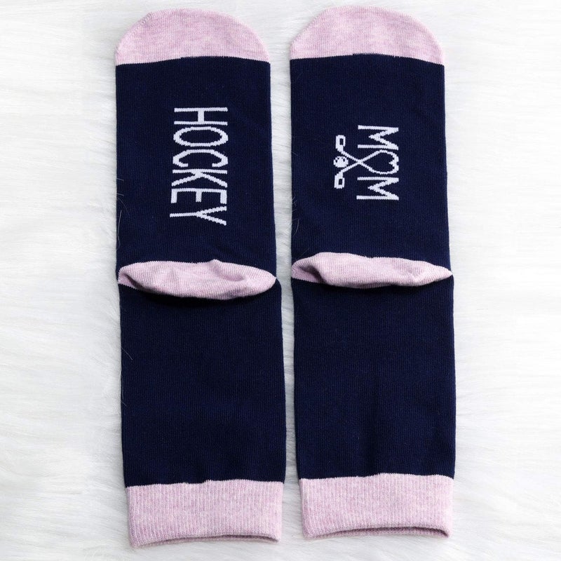 MBMSO 2 Pairs Hockey Mom Socks Hockey Mom Gifts for Women Hockey Novelty Socks Hockey Player Gifts for Mom - Image 4