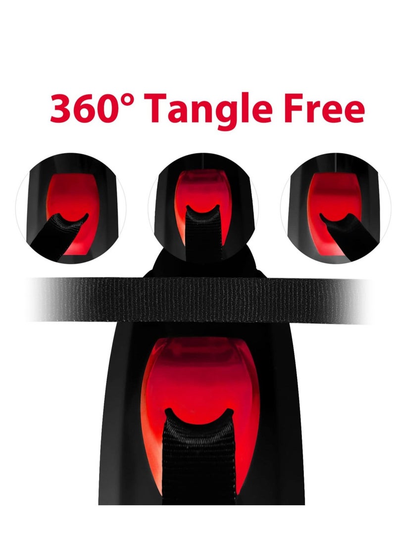 KASTWAVE سلسلة كلاب قابلة للسحب، 16 قدم شريط نايلون، خالية من التشابك، قفل وإفراج بيد واحدة، مقبض مضاد للانزلاق - مثالية للكلاب الصغيرة إلى المتوسطة والقطط - Image 2