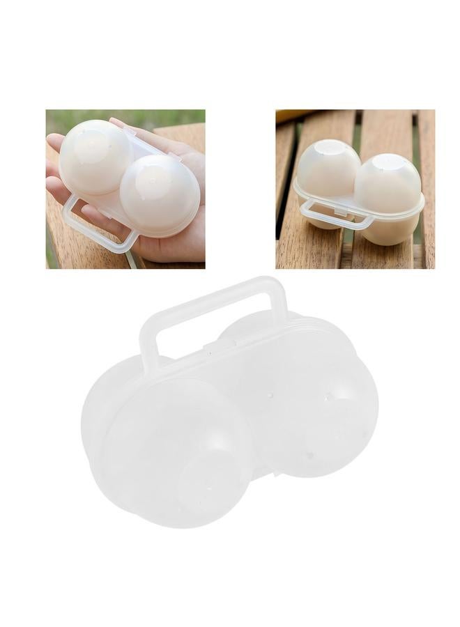 Portable Egg Storage Box Shockproof 2 Egg Carrier Container Case for Outdoor Camping Hiking
