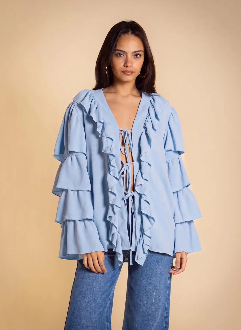 شايبس RUFFLED BLOUSE