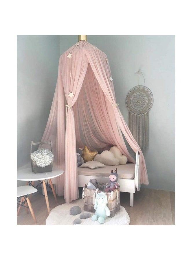 OldPAPA Bed Canopy for Girls - Princess Bed Canopy Mosquito Net Nursery Play Room Decor Dome Premium Yarn Netting Curtains Baby Game Dream Castle, Pink - Image 3