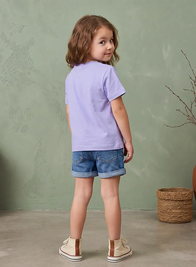 Babies & More Babies & More Toddler Girls Brown Short Sleeve T-Shirt