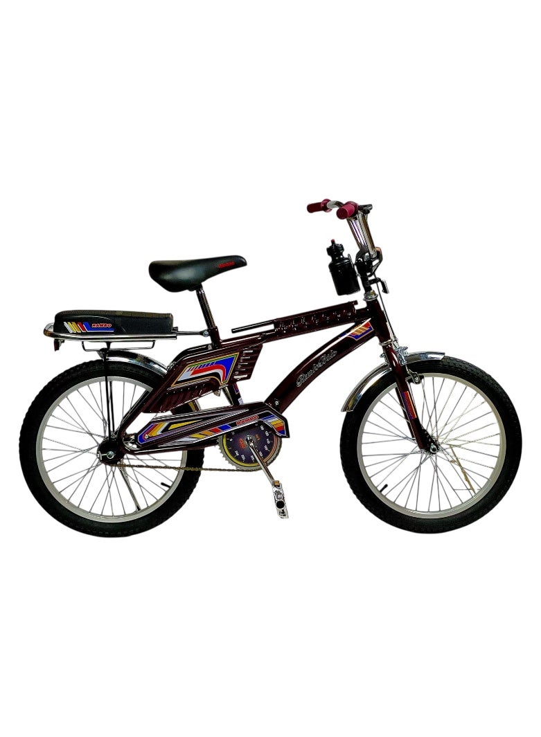 رامبو دراجة رامبو فري ستايل للاطفال، دراجة رامبو مقاس 20 انش بتصميم اندونيسي مع مقعد قابل للتعديل، دراجة اطفال بعجلات مملوءة بالهواء، فرامل يد وخلفية، للاعمار من 8 سنوات فما فوق