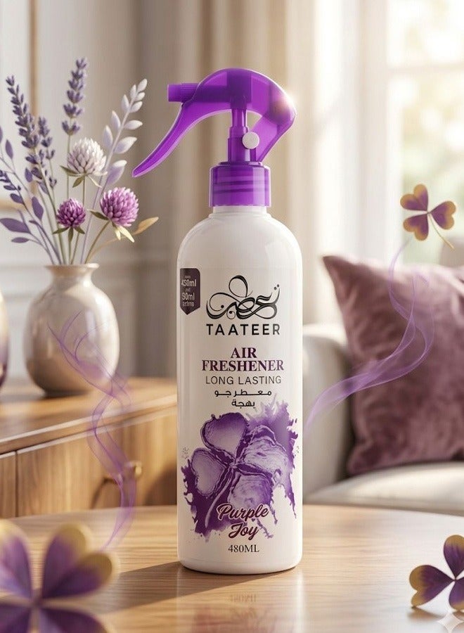 TAATEER AIR FRESHENER LONG LASTING Purple JOY 480 ML - Image 1