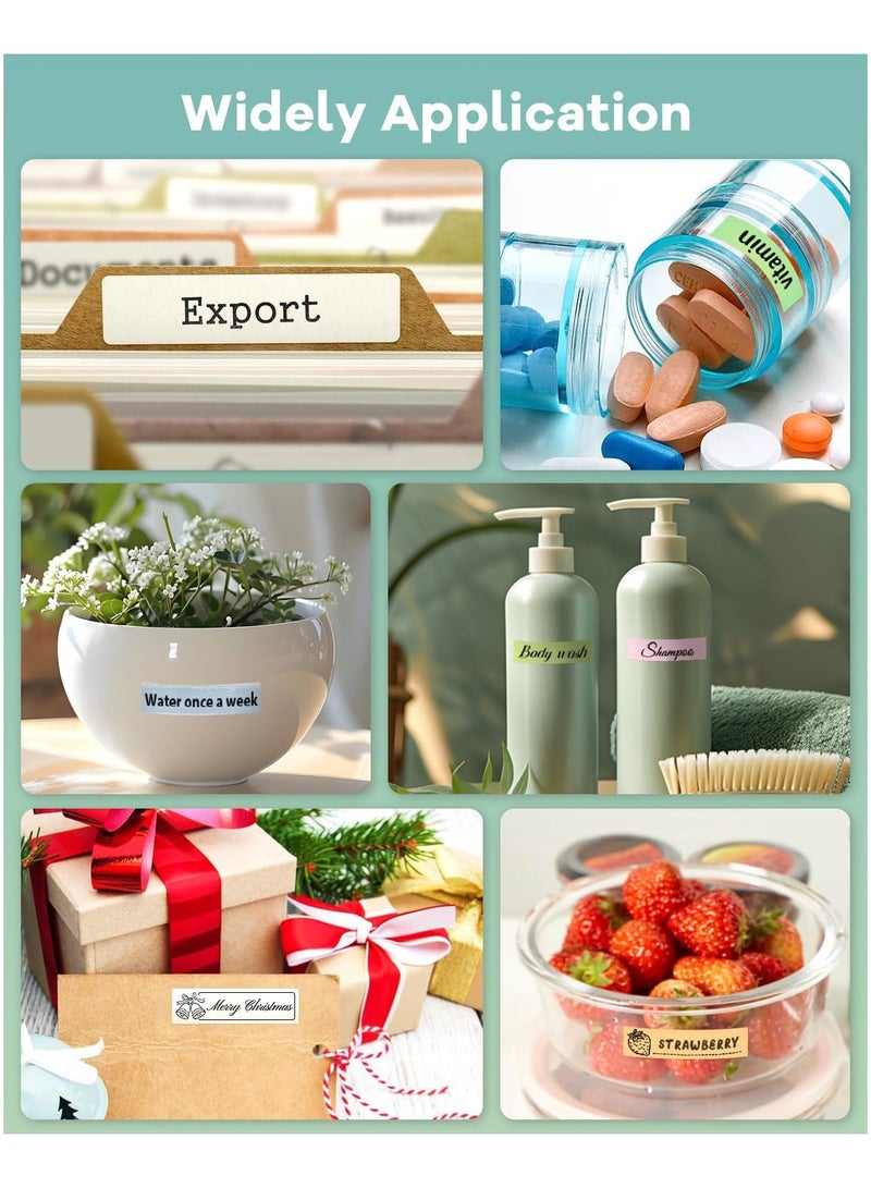 YQLIFE Label Printer Thermal Label Maker Machine with White Tape, Portable Mini Wireless Bluetooth Sticker Printer for Phone, Label Makers Thermal Sticker with Multiple Templates for Home, Kitchen, School, Office Organization - Image 5