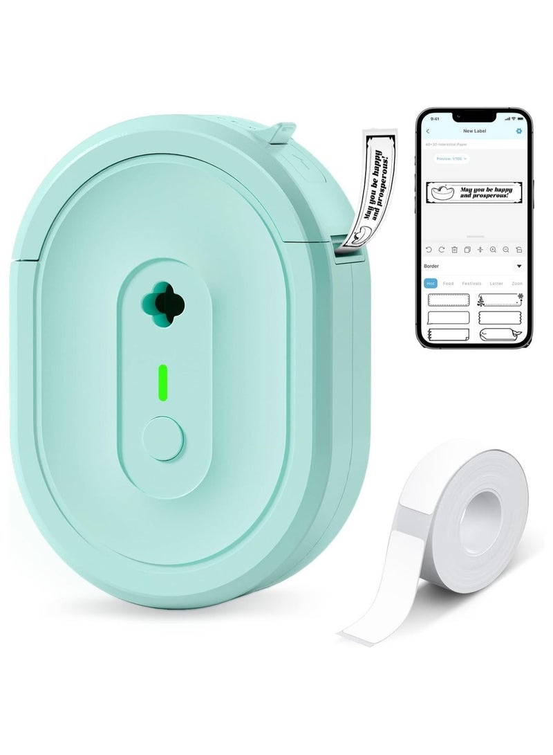 YQLIFE Label Printer Thermal Label Maker Machine with White Tape, Portable Mini Wireless Bluetooth Sticker Printer for Phone, Label Makers Thermal Sticker with Multiple Templates for Home, Kitchen, School, Office Organization - Image 2