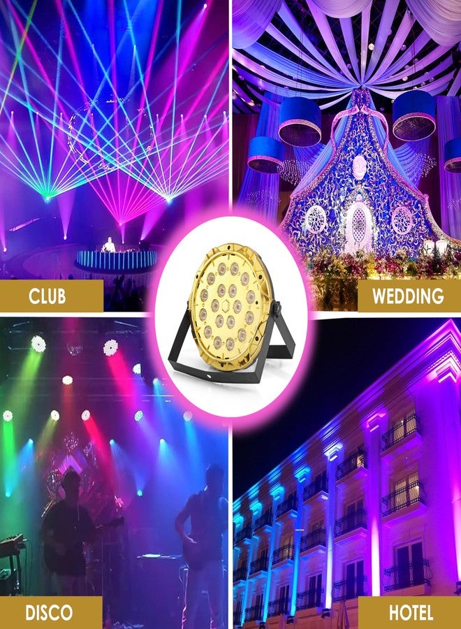 الجستو إضاءة مسرح جيستو RGB - 18 مصباح LED للحفلات مع جهاز تحكم عن بعد | إضاءة علوية متغيرة الألوان 6 في 1 تعمل بالأشعة فوق البنفسجية للمنزل، وأعياد الميلاد، والديسكو، والفعاليات، واحتفالات ديوالي، وديكورات العروض | أضواء ديسكو متغيرة الألوان للحفلات - Image 2