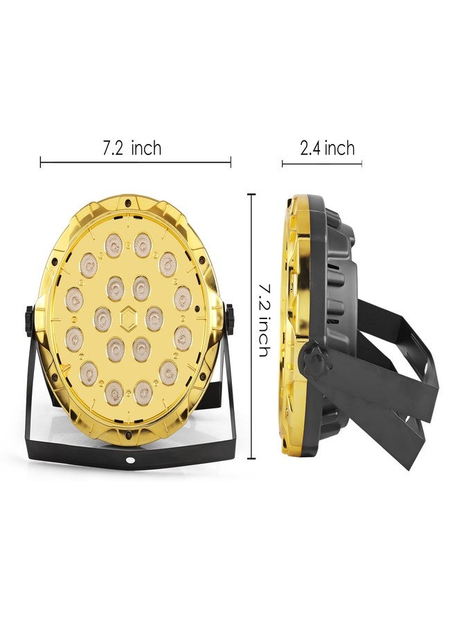 الجستو إضاءة مسرح جيستو RGB - 18 مصباح LED للحفلات مع جهاز تحكم عن بعد | إضاءة علوية متغيرة الألوان 6 في 1 تعمل بالأشعة فوق البنفسجية للمنزل، وأعياد الميلاد، والديسكو، والفعاليات، واحتفالات ديوالي، وديكورات العروض | أضواء ديسكو متغيرة الألوان للحفلات - Image 5