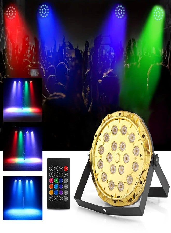 الجستو إضاءة مسرح جيستو RGB - 18 مصباح LED للحفلات مع جهاز تحكم عن بعد | إضاءة علوية متغيرة الألوان 6 في 1 تعمل بالأشعة فوق البنفسجية للمنزل، وأعياد الميلاد، والديسكو، والفعاليات، واحتفالات ديوالي، وديكورات العروض | أضواء ديسكو متغيرة الألوان للحفلات - Image 1