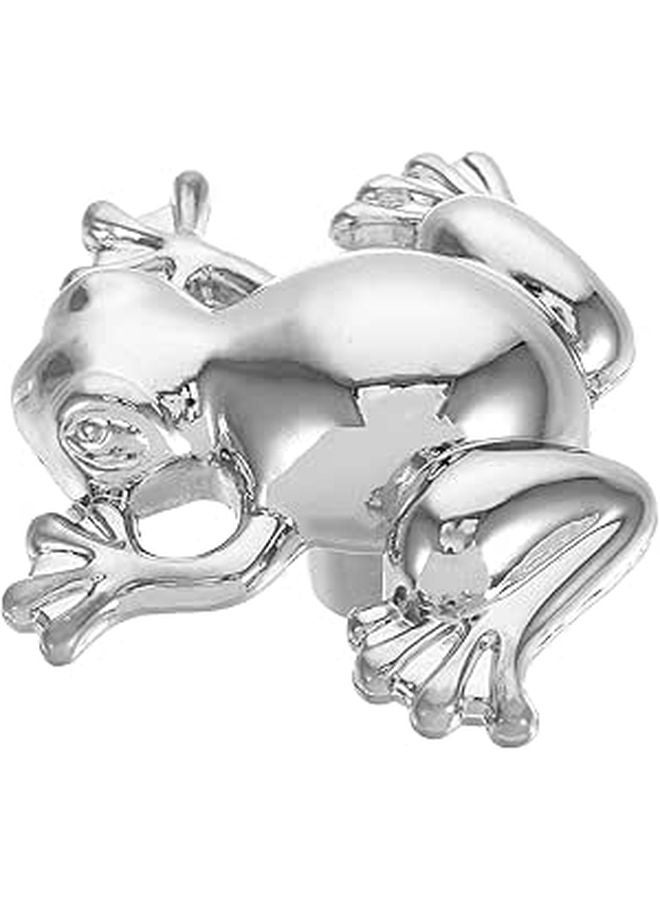 Frog Shaped Cabinet Door Handles Chrome Finish Animal Drawer Pulls for Wardrobe Kitchen - Image 1