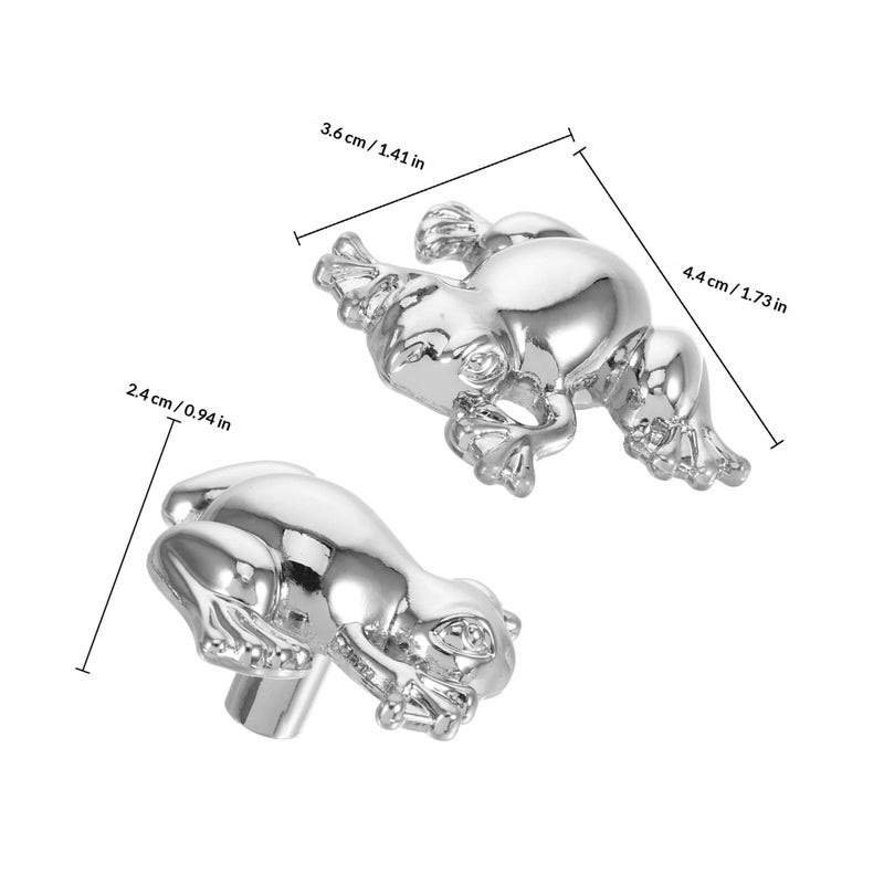 Frog Shaped Cabinet Door Handles Chrome Finish Animal Drawer Pulls for Wardrobe Kitchen - Image 3