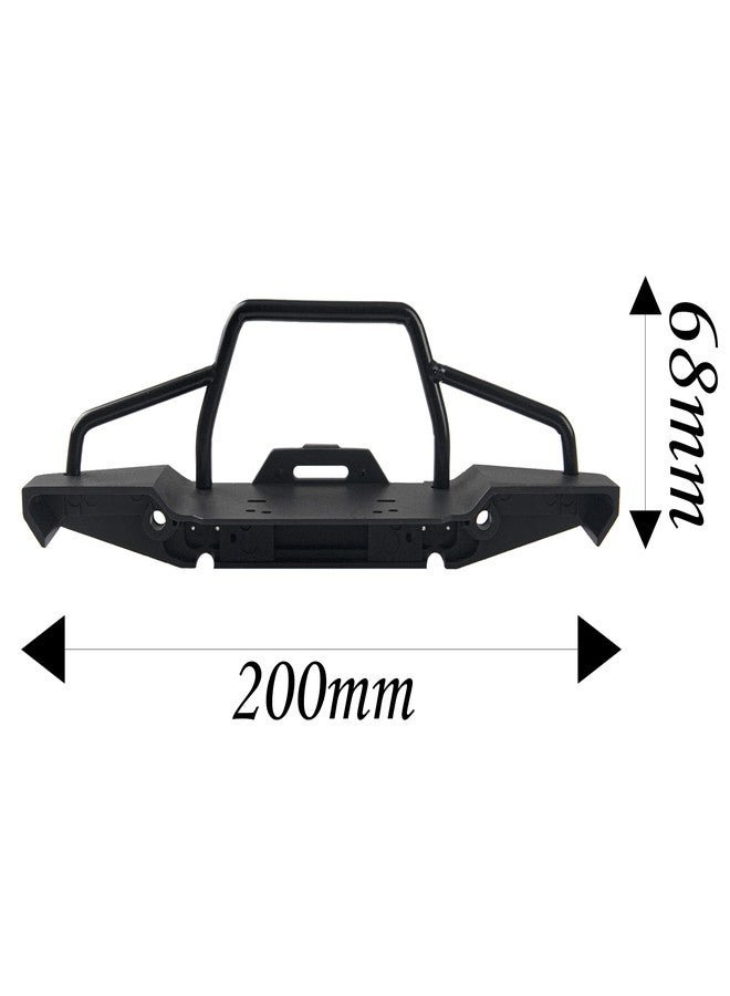 Vgoohobby Aluminum Front Bumper with LED Headlights Winch Mount Seat Tow Hook Compatible with Axial SCX10 SCX10II 90046 Traxxas TRX-4 TRX4 1/10 RC Crawler Car - Image 3