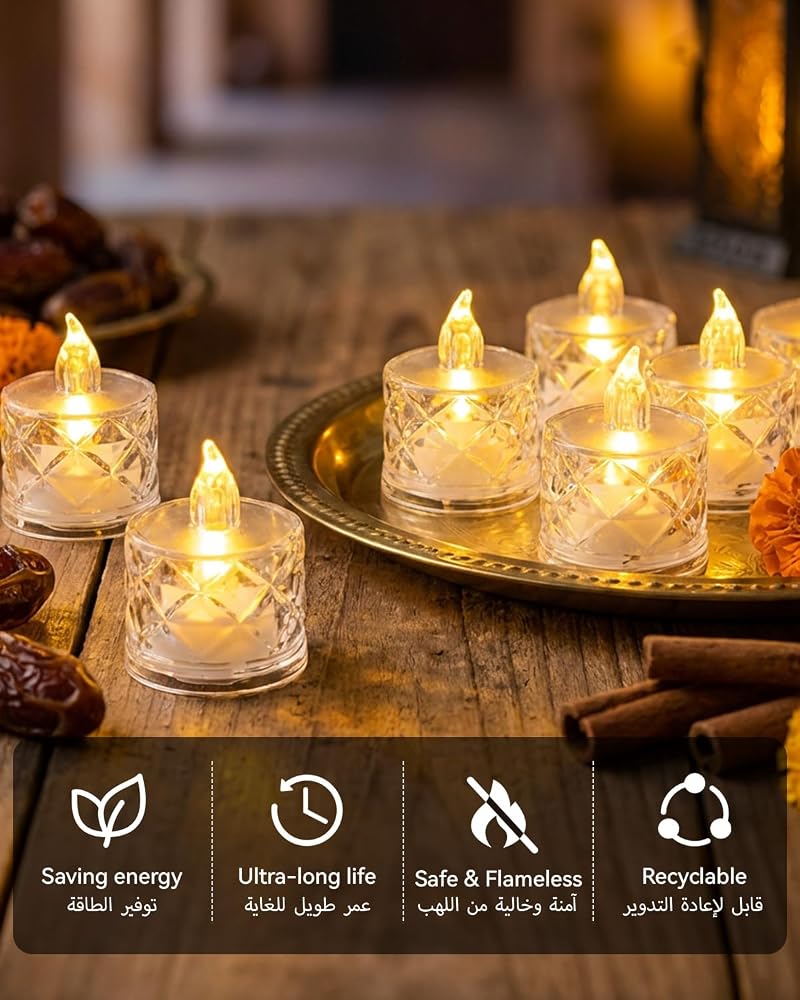 Proxima Direct 24 PCS Flameless LED Tea Lights Candles Battery Operated - Image 4