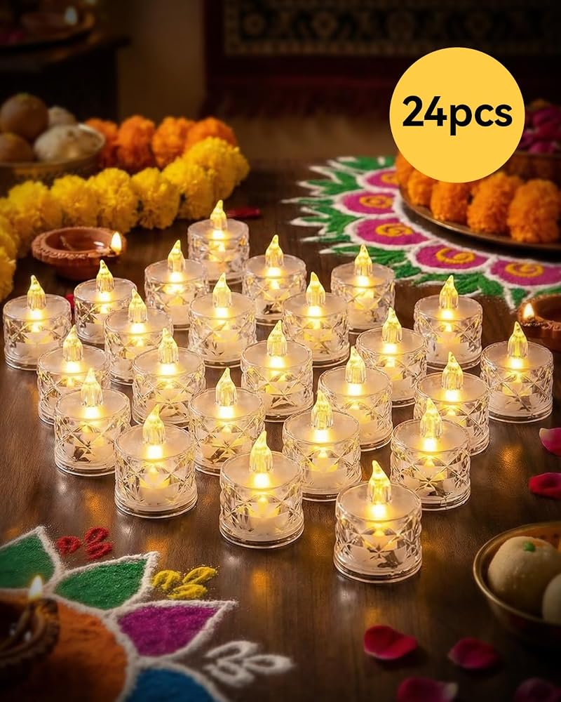 Proxima Direct 24 PCS Flameless LED Tea Lights Candles Battery Operated - Image 2