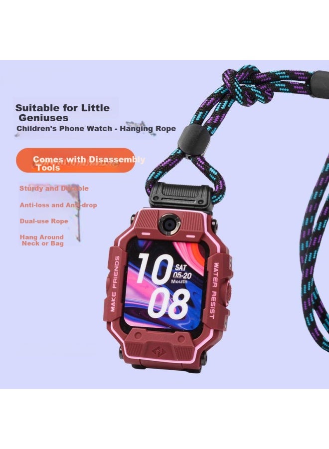 LANGLING حزام عنق إبداعي لهاتف ذكي صغير وحزام ساعة معلق Z10/إصدار الشباب Z9/Z8A/Z7S/Z6P/Z6A/Z6/N3/D3S/Q2A بأسلوب رسمي باللون الأزرق المحيطي - Image 1