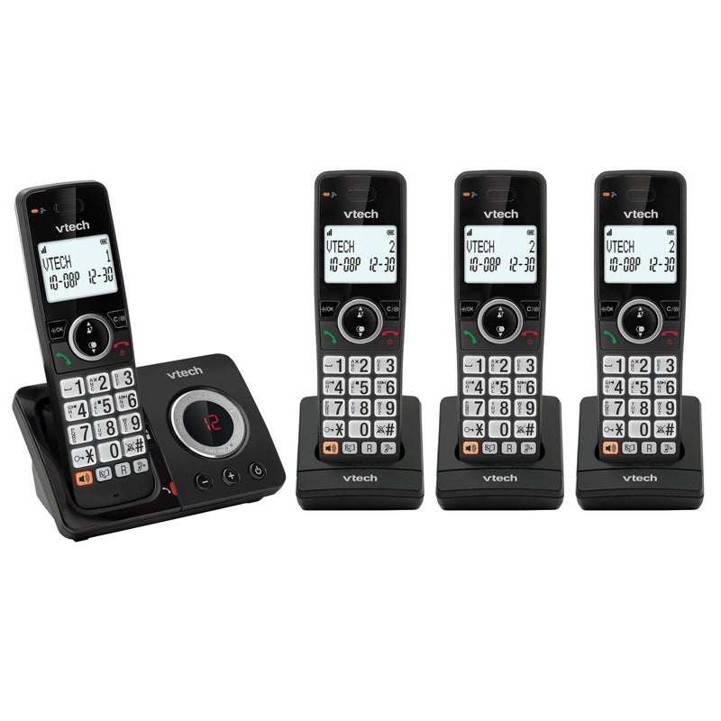 VTech EA5053 DECT Cordless Phone with Answering Machine,Nuisance Call Blocker, Volume Booster, Easy-to-Read Backlit Display, 18 Hours Talk-time, Handsfree Speakerphone, 4-Handset - Image 1