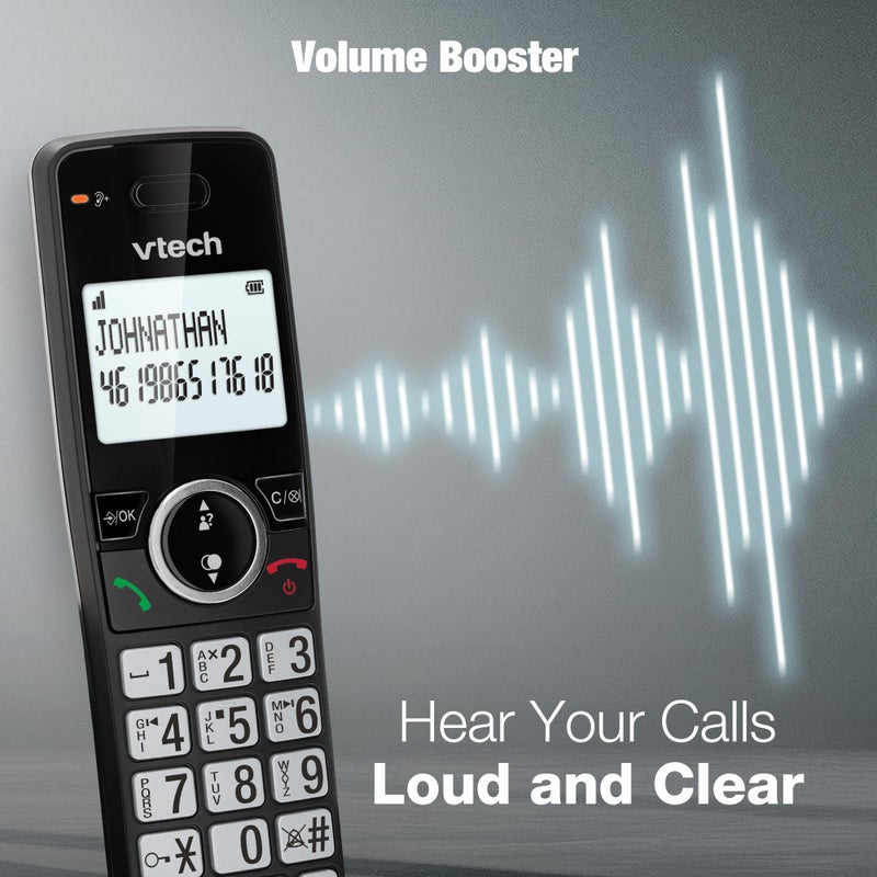 VTech EA5053 DECT Cordless Phone with Answering Machine,Nuisance Call Blocker, Volume Booster, Easy-to-Read Backlit Display, 18 Hours Talk-time, Handsfree Speakerphone, 4-Handset - Image 5