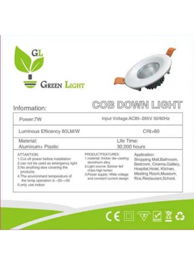 GREEN LIGHT COB DOWNLIGHT 7W - Image 4