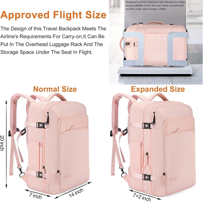 Lumesner Unisex Lumesner Travel Bussiness Laptop Backpack Carry on backpack,Travel backpack - Image 2