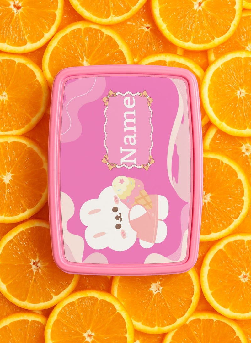 LOWHA Customizable Lunch Box with Personalized Name and Cute Cat Design - Image 5