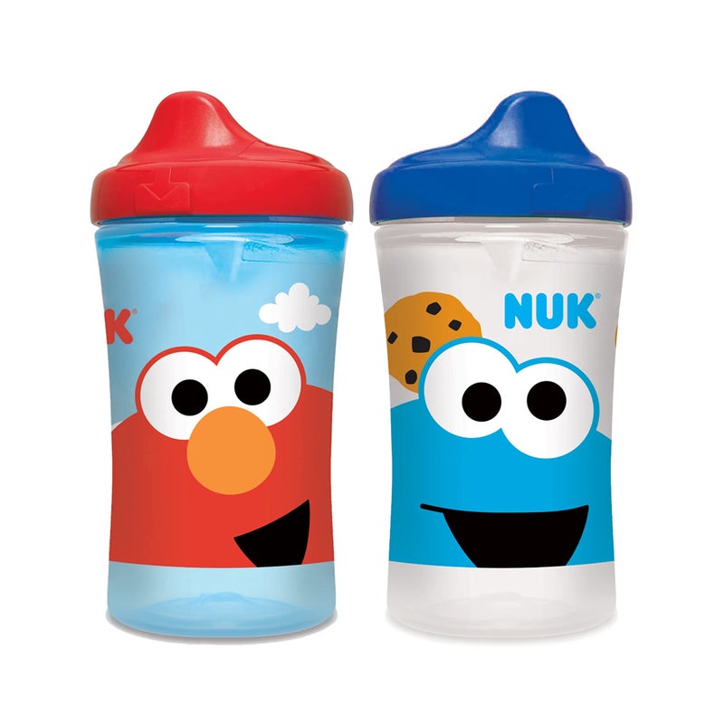NUK Sesame Street Hard Spout Cup, 10 Oz, 2 Pack – BPA Free, Spill Proof Sippy Cup - Image 1