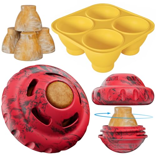 luckdoor Dog Toys to Keep Them BusyFrozen Treat Dog Enrichment ToysSlow Food Training to Relieve Boredom and StimulatingDog Puzzle Treat Food Dispensing Ball Toy for Small Medium Large Dogs - Image 1