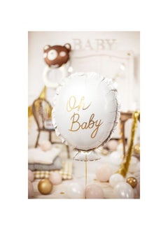 PartyDeco Foil balloon Oh baby, 53x69 cm, mix  - Image 2