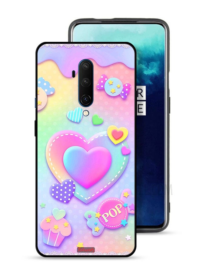 Tolwak OnePlus 7T Pro Protective Case Cover Pop Hearts Art - Image 1