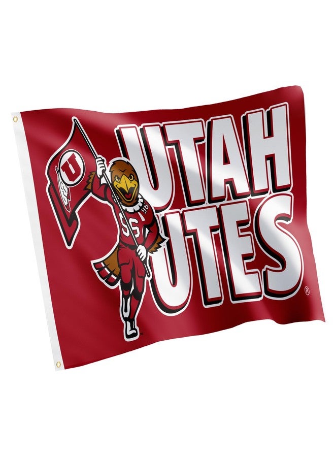 Desert Cactus University of Utah Flag UT Utes Flags Banners 100% Polyester Indoor Outdoor 3x5 (Design C) - Image 1